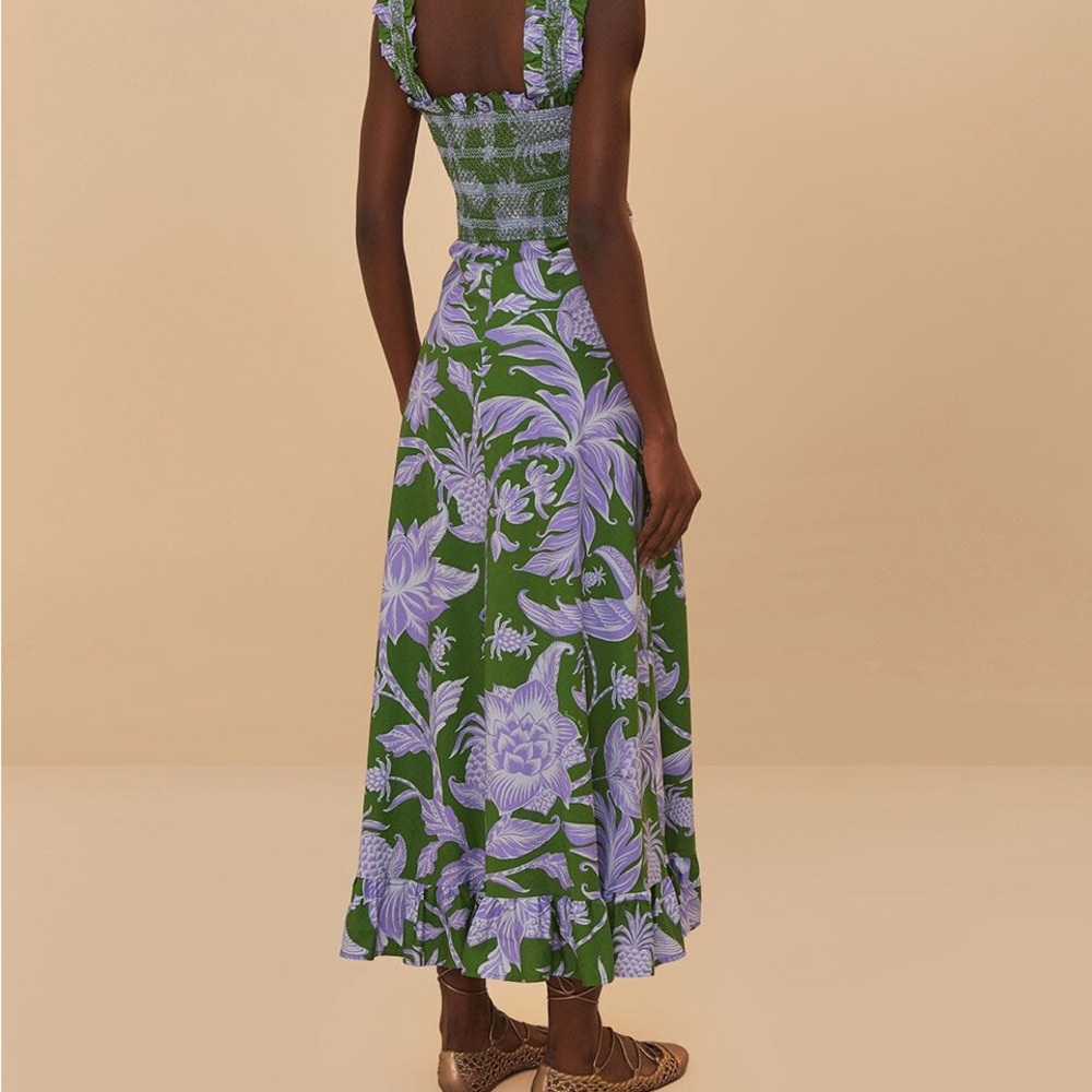 FARM Rio Green and Lavender Maxi Dress - Picture 3 of 7